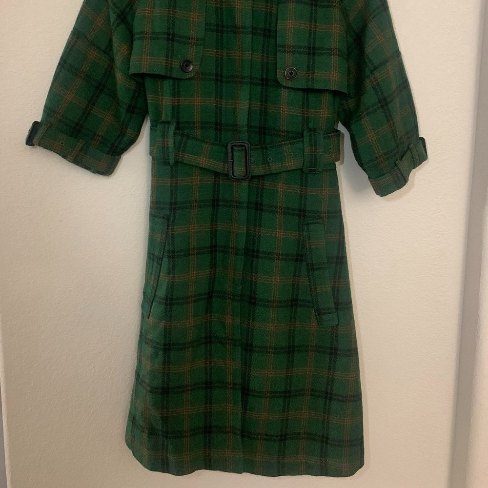 BB DAKOTA Green Plaid Hilda Belted Coat - Picture 3 of 6